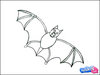 How to draw a Halloween bat