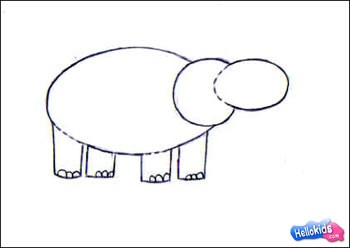 how to draw a hippo for kids