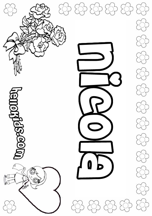 name coloring pages for girls - photo #40