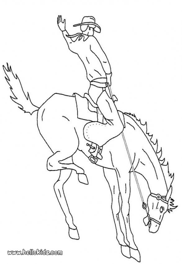 Horse rodeo coloring pages Hellokidscom