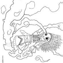 Indian boy coloring page