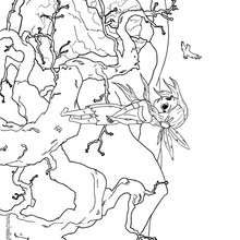 Indian woman coloring page - Coloring page - HOLIDAY coloring pages - THANKSGIVING coloring pages - INDIAN coloring pages