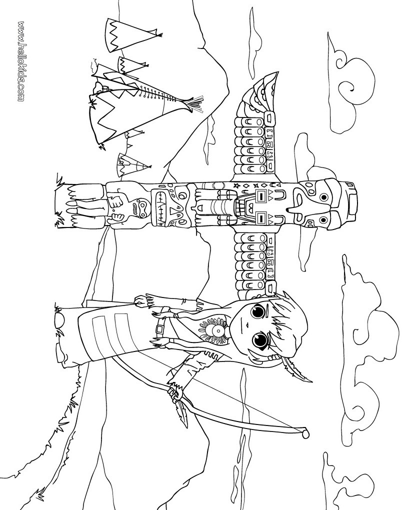 indian-totem-coloring-page