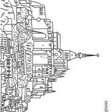 Mont-Saint Michel coloring page - Coloring page - COUNTRIES Coloring Pages - FRANCE coloring pages