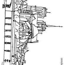 Notre-Dame church coloring page - Coloring page - COUNTRIES Coloring Pages - FRANCE coloring pages