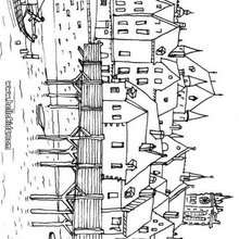Paris in the Middle Age coloring page - Coloring page - COUNTRIES Coloring Pages - FRANCE coloring pages
