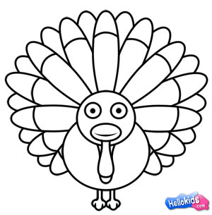 How to draw how to draw a thanksgiving turkey Hellokidscom