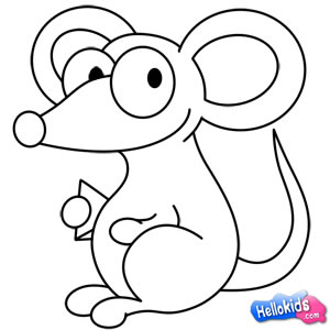 funny mouse drawing