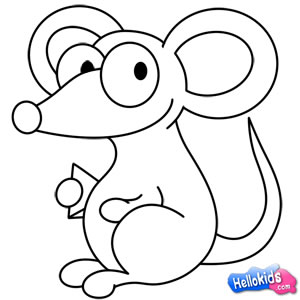 How to draw little mouse Hellokidscom