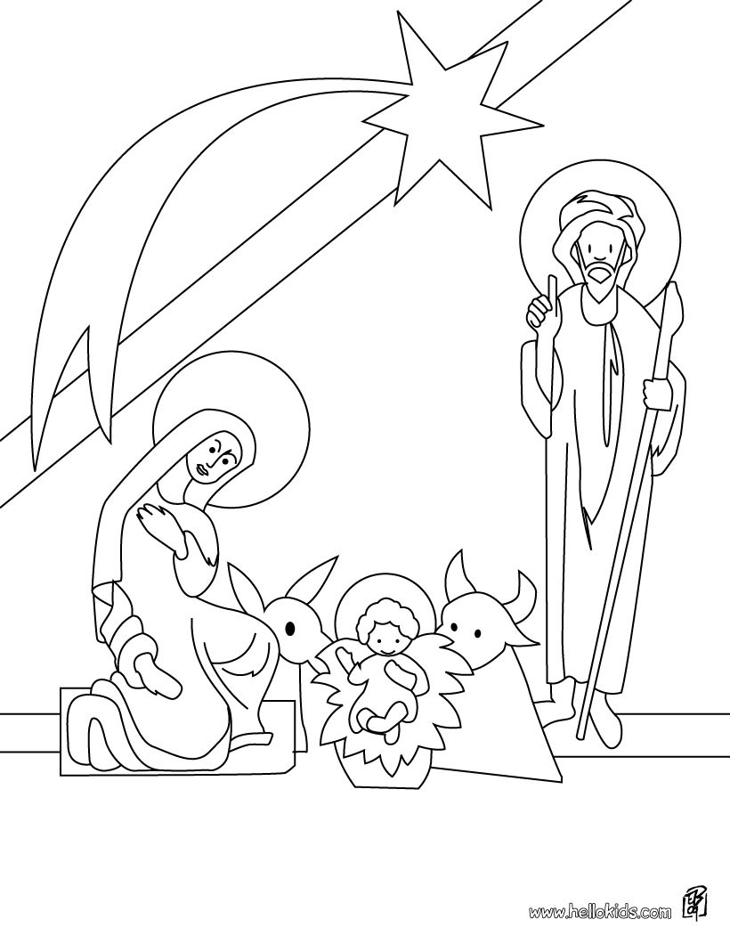 nativity coloring page