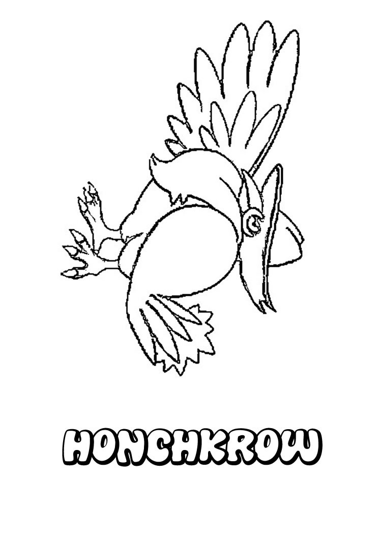 DARK POKEMON coloring pages - Honchkrow