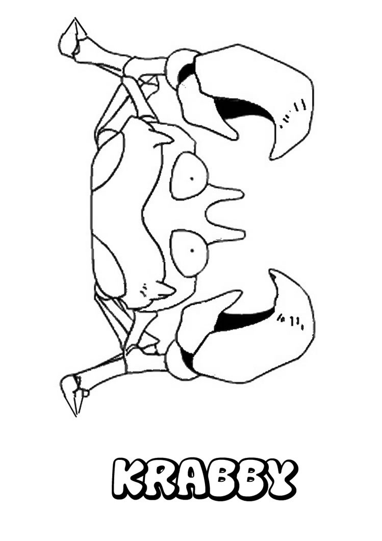 WATER POKEMON coloring pages - Krabby