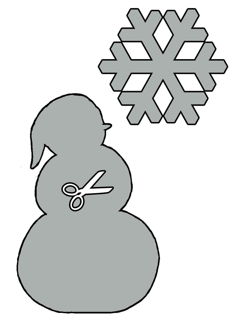 How to craft snowman stencil