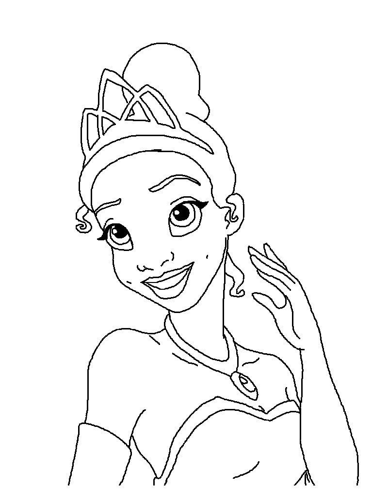 tiana princess and the frog coloring pages