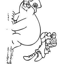 Frosty and Karen coloring page