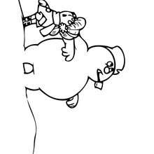 Frosty the snowman and Karen coloring page