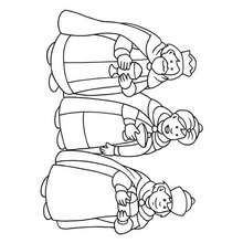 Magi coloring page - Coloring page - HOLIDAY coloring pages - CHRISTMAS coloring pages - THREE WISE MEN coloring pages - Biblical Magi coloring pages