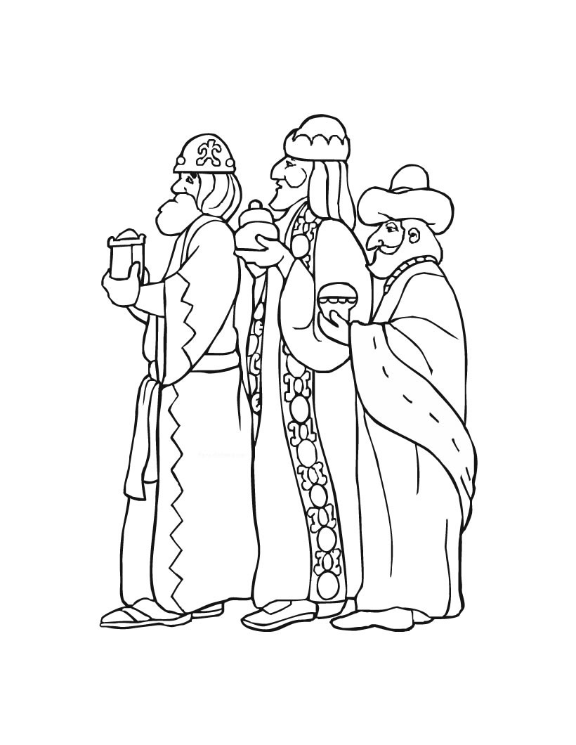 three kings day coloring pages