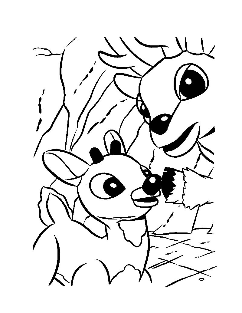 rudolph the red nosed reindeer and clarice coloring pages