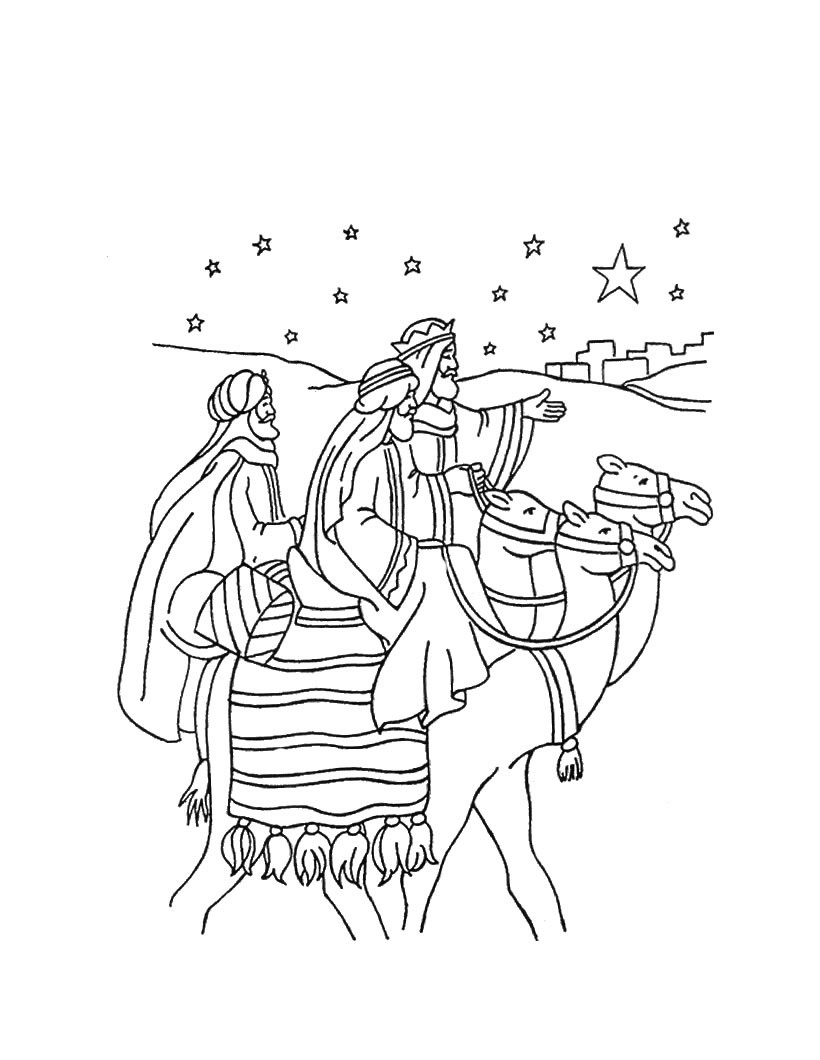 the journey of the three wise men coloring page source eln
