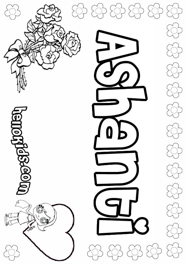 name coloring pages for girls - photo #30