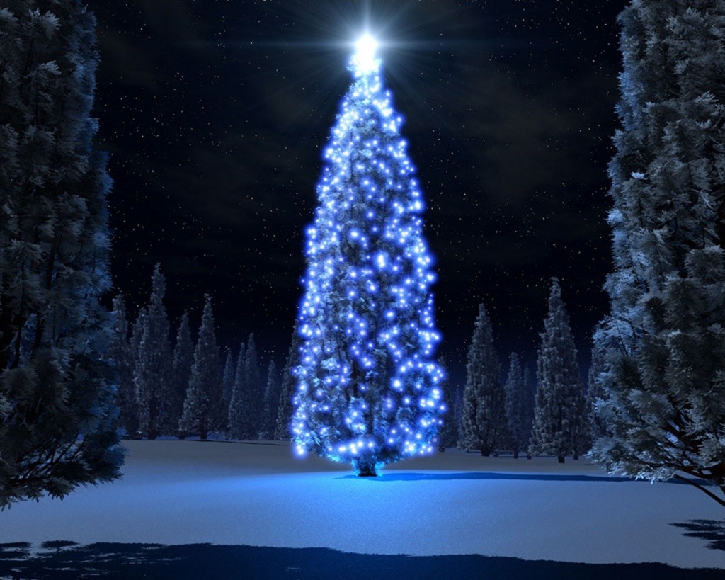 christmas-blue-tree-wallpaper