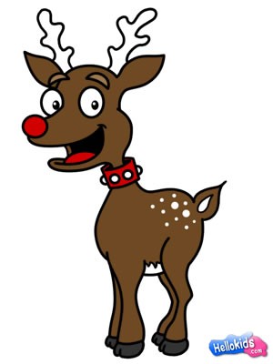 How to draw how to draw a reindeer - Hellokids.com