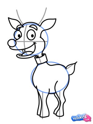 How to draw how to draw a reindeer Hellokidscom