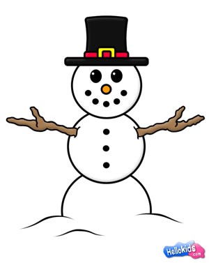 How to draw how to draw a snowman 