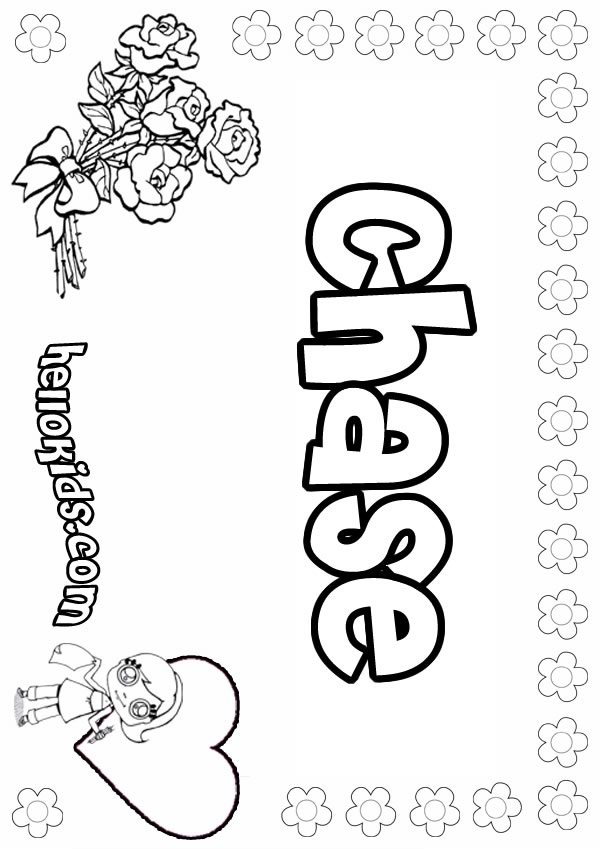 name coloring pages chase - photo #1
