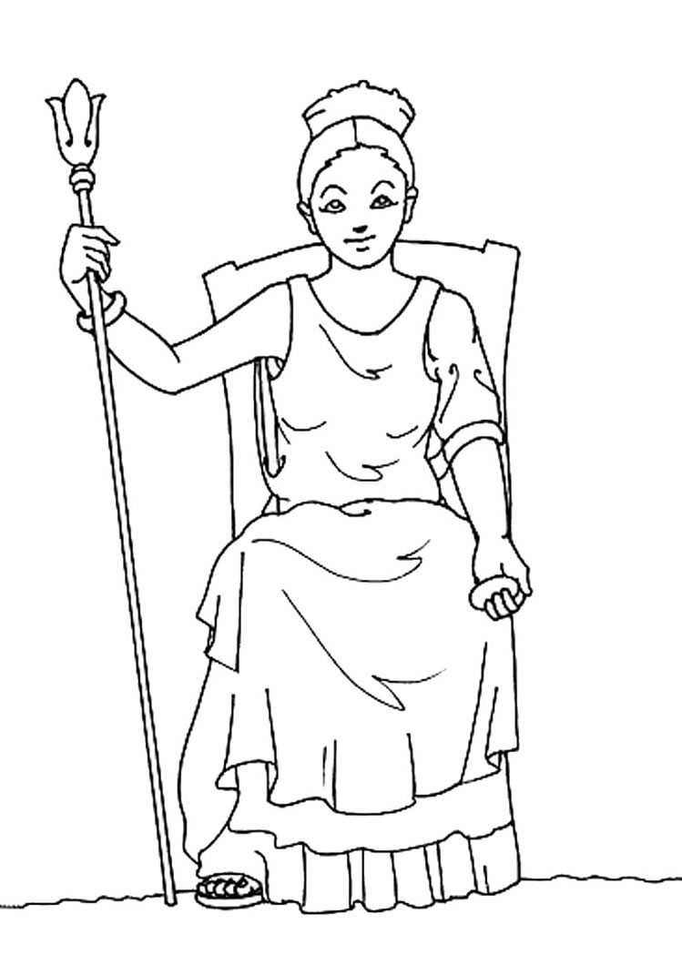 Goddess hera coloring pages - Hellokids.com