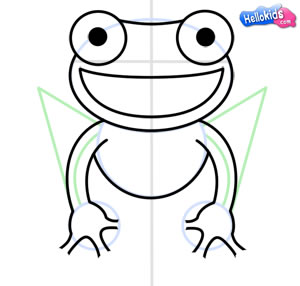 how to draw a tree frog step by step