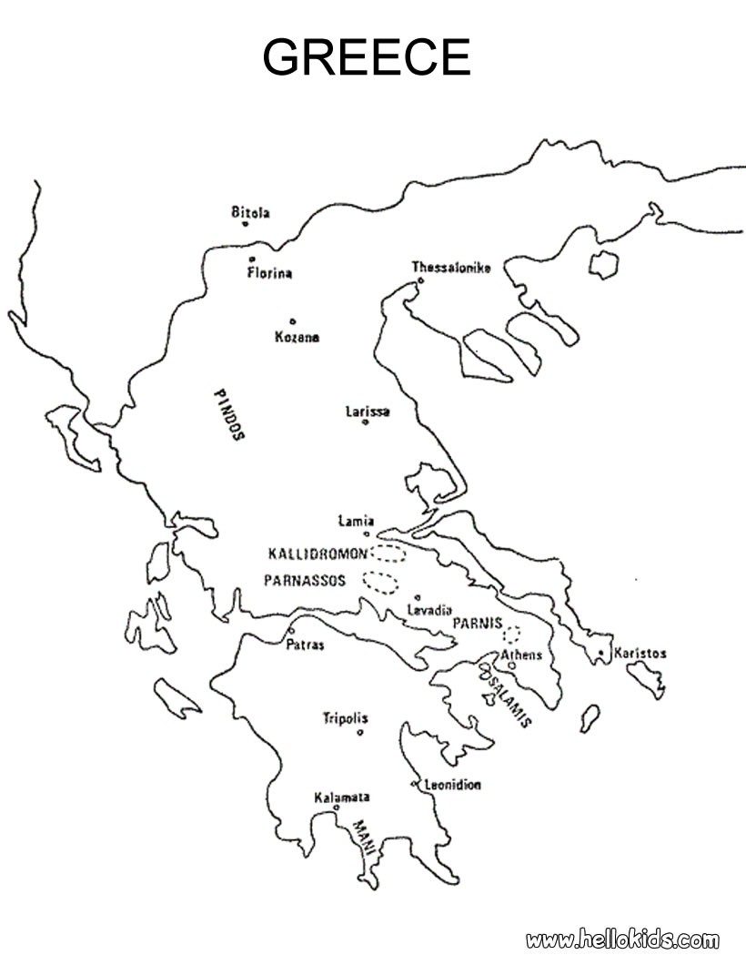 Blank Greek Map