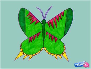 BUTTERFLY drawing lesson