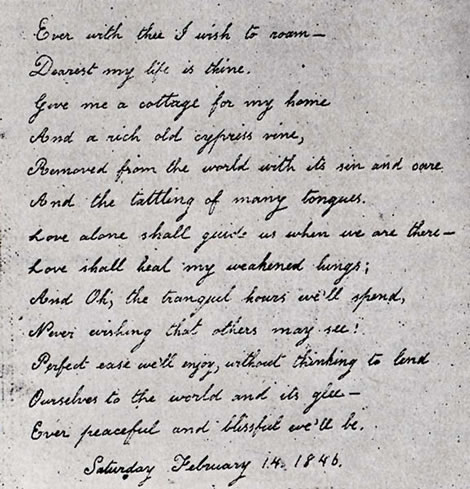 Read the valentine poem below written Virginia Eliza Clemm Poe for her 