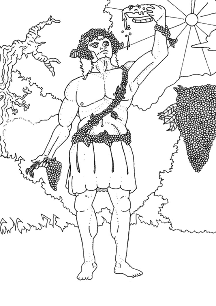 GOD APOLLO GOD DIONYSUS coloring page Coloring page COUNTRIES Coloring Pages GREECE coloring pages
