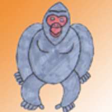 How to draw a gorilla - Drawing for kids - HOW TO DRAW lessons - How to draw ANIMALS - How to draw WILD ANIMALS