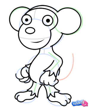 how-to-draw-monkey-step7