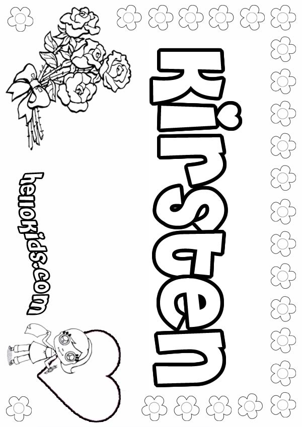 name coloring pages for kids - photo #36