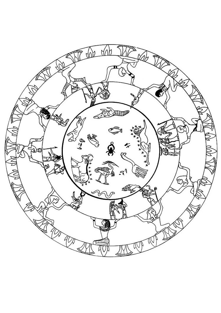 Egyptian Mandala Coloring Pages | egyptian signs mandala coloring pages hellokids com Egyptian Mandala Coloring Pages | egyptian signs mandala coloring pages hellokids com