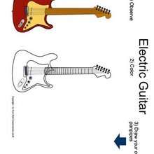 Electric Guitar coloring page - Coloring page - MUSICAL coloring pages - MUSICAL ACADEMY coloring pages