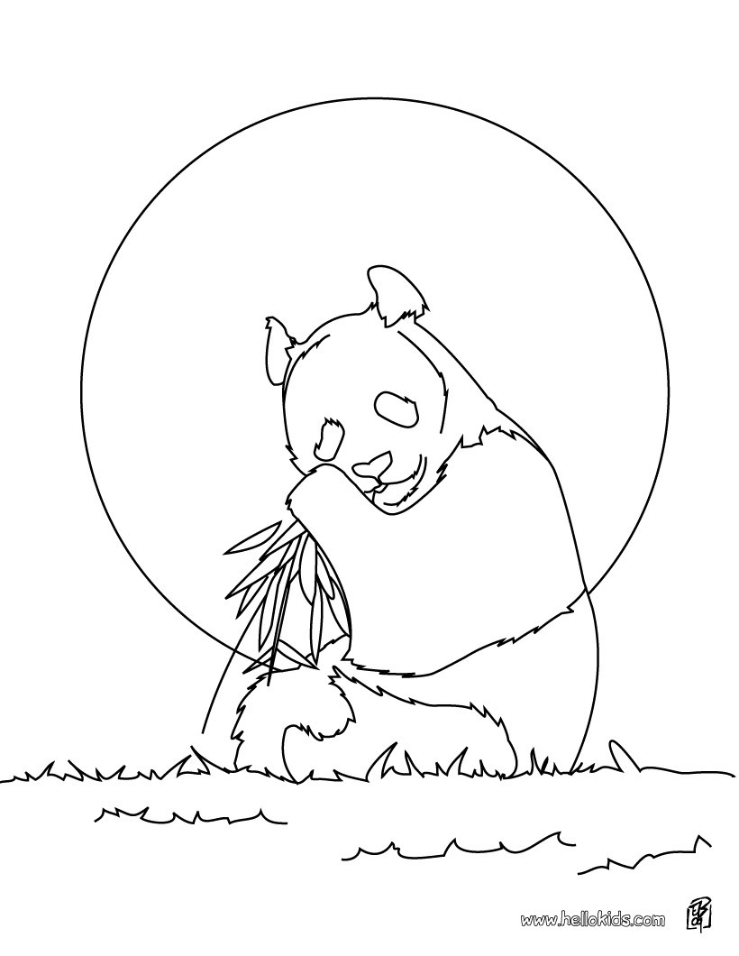 free giant panda coloring pages