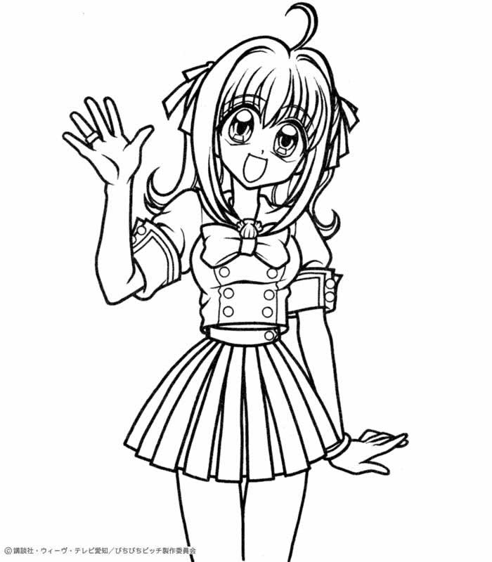 mermaid melody luchia coloring pages