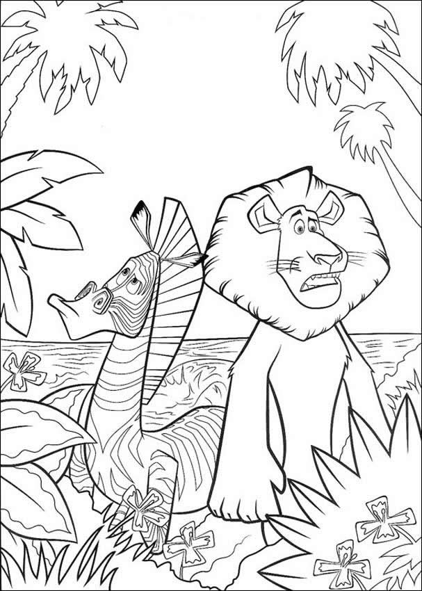madagascar 3 marty coloring pages - photo #25