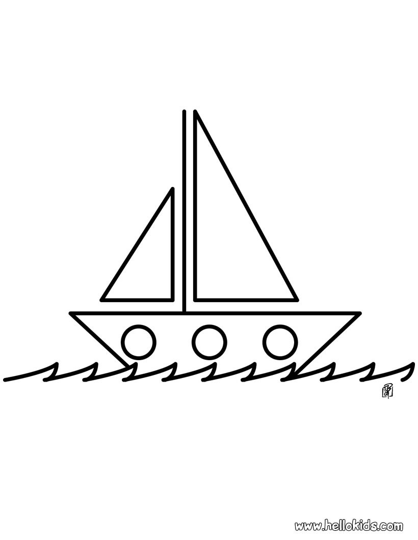 Boat Coloring Pages Hellokids Com