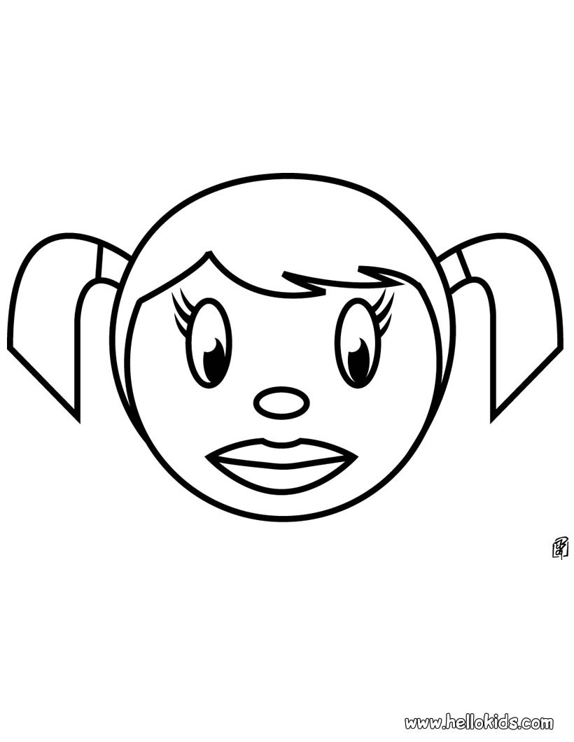 Girl face coloring pages Hellokidscom