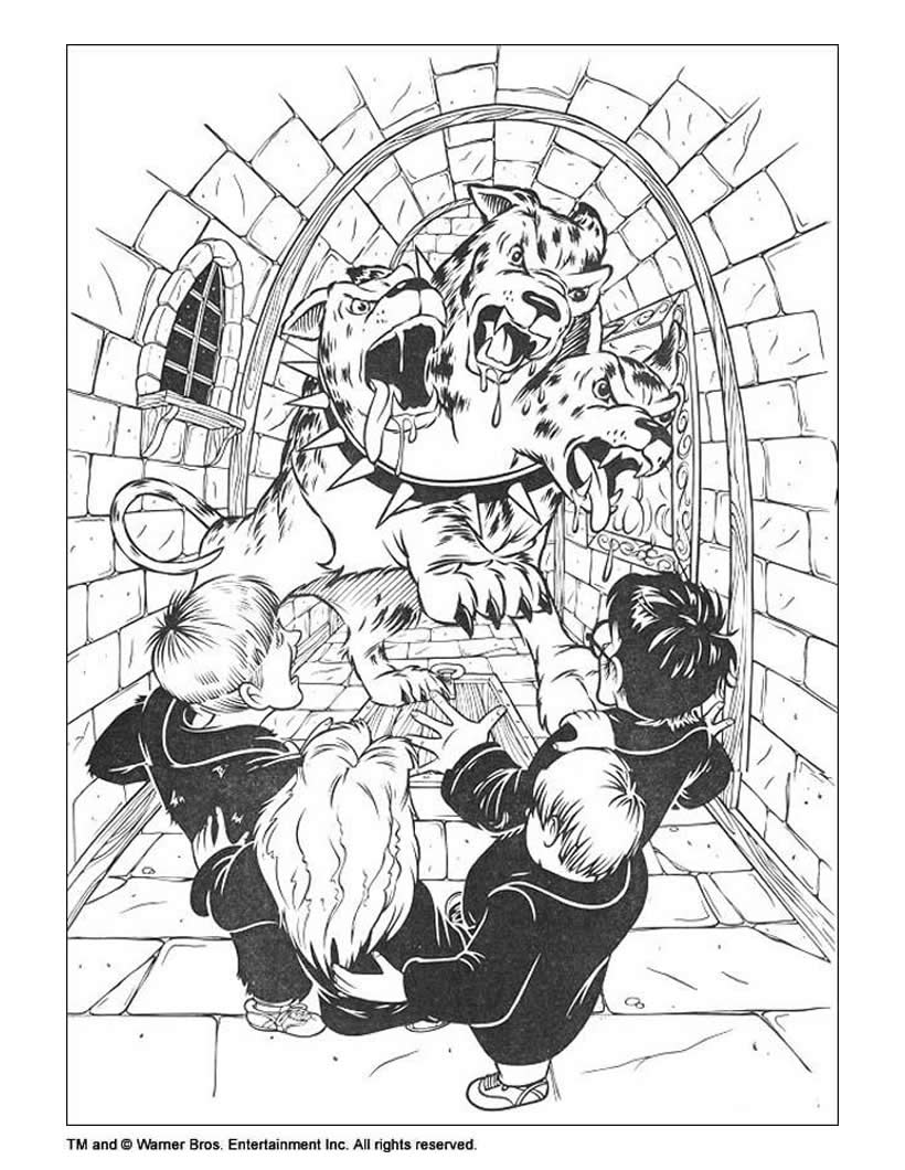 harry potter 3 headed dog coloring page source n7d