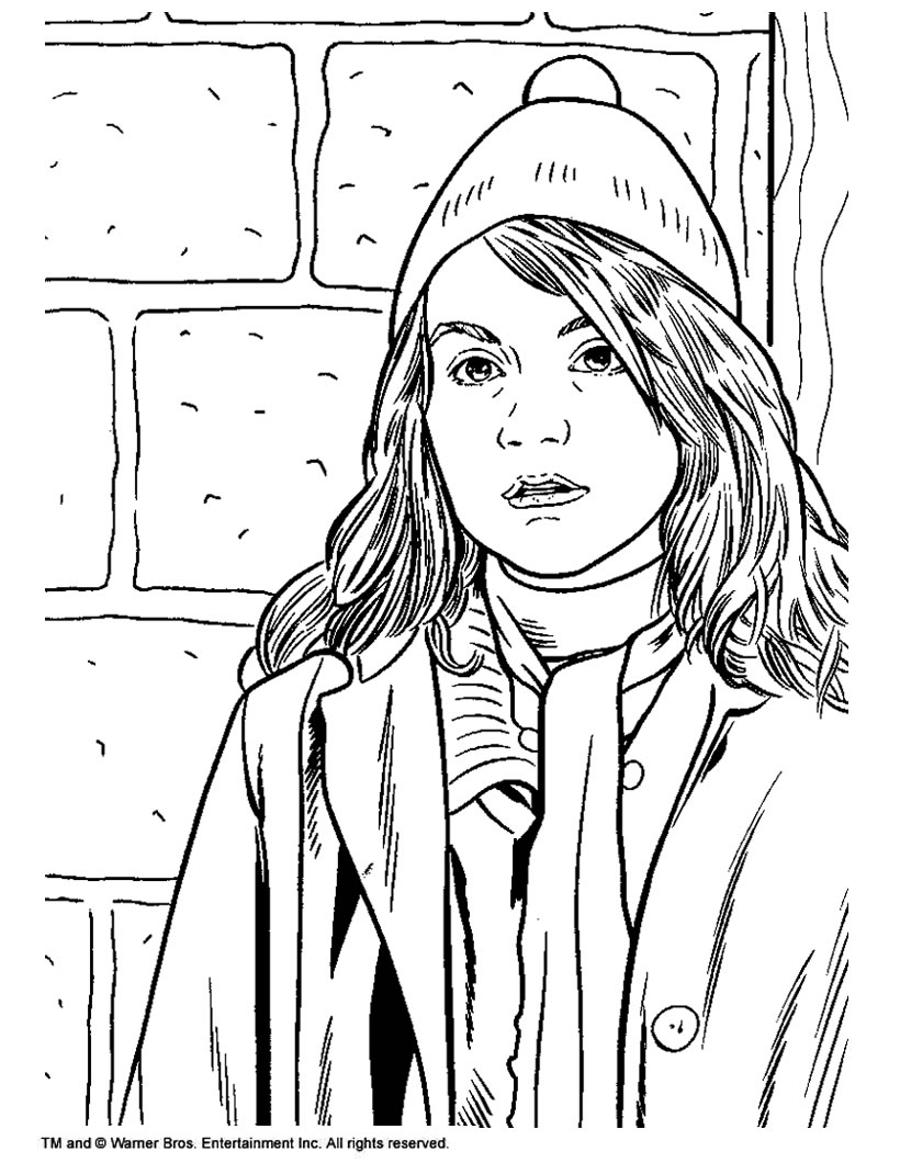 harry potter coloring pages hermione