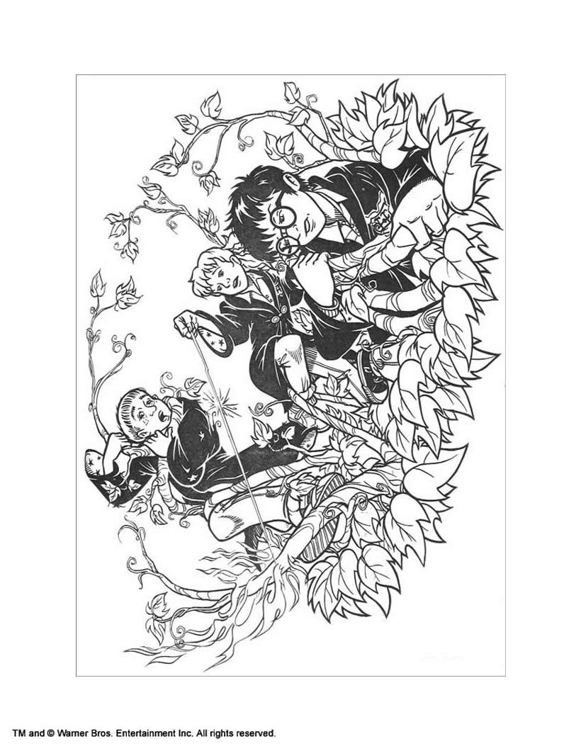 hermione-with-harry-coloring-page