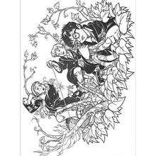 Hermione with Harry coloring page